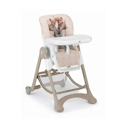 Scaun De Masa Multifunctional Pentru Bebelusi Si Copii, Cam   Campione, Inaltime Ajustabila, Varsta 6-36 Luni, Pliabil, Centura De Siguranta In 5 Puncte, 3 Tavite Detasabile, Depozitare, Teddy Pjbs2300-c264/c39