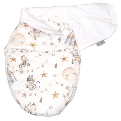 Sistem De Infasare, Baby Swaddle Din Bumbac Cu Umplutura Antialergica Babysoft, Circ Blue Pjb84602