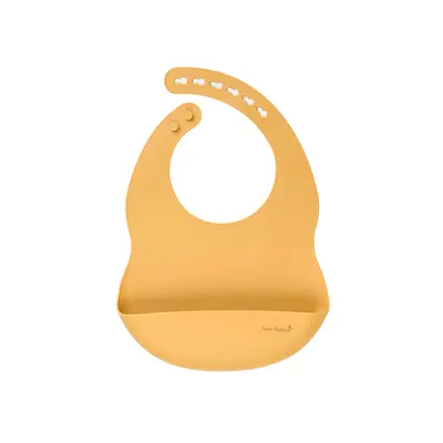 Baveta Din Silicon Cu Buzunar, Ajustabila,   Nordic   - Mustard Pjb17485