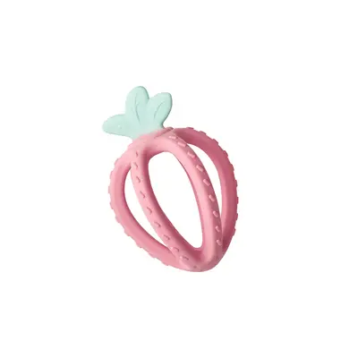 Jucarie Senzoriala Pentru Dentitie Din Silicon, , &oelig;fresh Fruit,   - Rose Pjb21042
