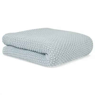 Paturica Din Bumbac Organic 70x90 Cm Azul Pjb3402-034