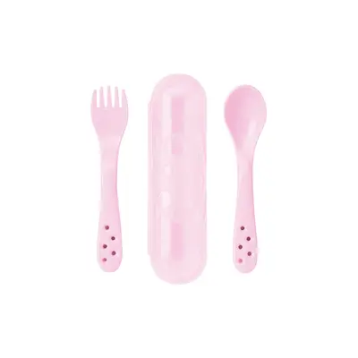 Set 2 Lingurite Ergonomice, In Carcasa, Perfecte Pentru Vacanta, Rose Pjb52103
