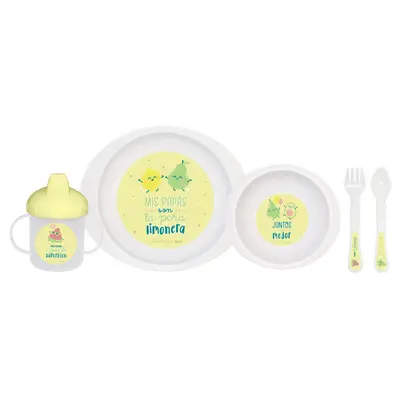 Set Complet De Masa, 5 Piese,   La Pera Limonera,   Yellow Pjb8028