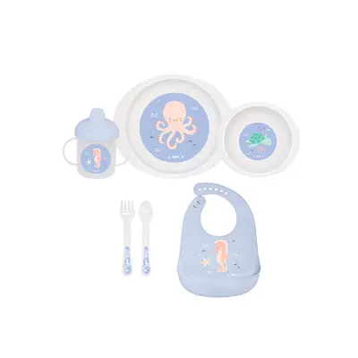 Set Complet De Masa, 6 Piese,   Ocean Life   Blue Pjb5286