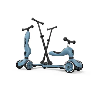 Trotineta Copii 3in1 Premium Scoot  Ride Highwaykick 1 Push And Go Steel, Cu Sezut Si Maner Pentru Parinte, Sistem Anti-rasturnare, 1,  5 Ani (max. 50 Kg) Pjb71