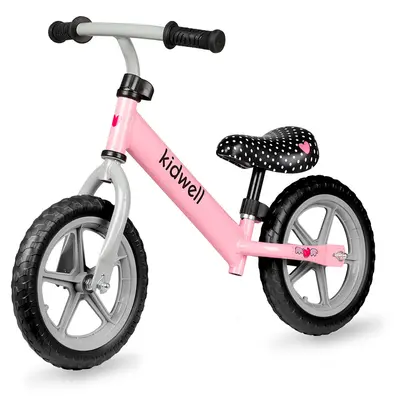Bicicleta De Echilibru Fara Pedale Pentru Copii, Kidwell Rebel Pink, 2.64 Kg, Roti Eva 28 Cm, Reglabila, 80,  120 Cm, Max. 30 Kg Pjbrobirel03a0