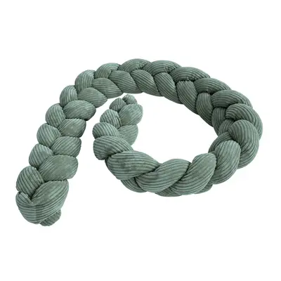 Bumper Impletit Pentru Patut ,   Meowbaby   Aesthetic Olive Green, 200 Cm Pjbwkaog02