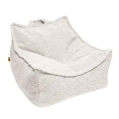 Fotoliu Tip Puf Pentru Copii Meowbaby   Bearly Sako Bag ,   Crem, Material Certificat Oeko-tex Pjbbsbc001ie