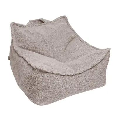 Fotoliu Tip Puf Pentru Copii Meowbaby   Bearly Sako Bag ,   Gri Deschis, Material Certificat Oeko-tex Pjbbsbg001ie