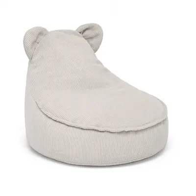 Fotoliu Tip Puf Pentru Copii Meowbaby   Slimcord Teddy Sako Bag ,   Grey, Material Certificat Oeko-tex Pjbmslpusbt54ie