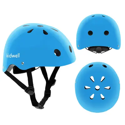 Casca De Protectie Pentru Copii, Sistem De Reglare, Usoara 260 G, M, 52-56 Cm, 3 Ani+, Orix Blue, Kidwell Pjbkaskori11a2