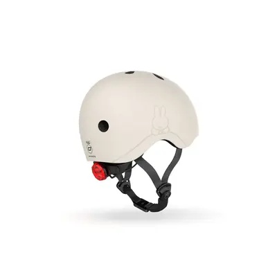 Casca De Protectie Pentru Copii, Sistem De Reglare Magnetic Cu Led, Xxs-s, 45-51 Cm, 1 An+, Miffy Ash, Scoot  Ride Pjb54157