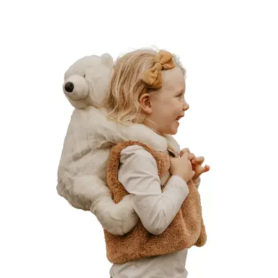 Rucsac Copii Wild  Soft Urs Polar ,   Rucsac Plus Premium Cu Bretele Reglabile Pjbws2014