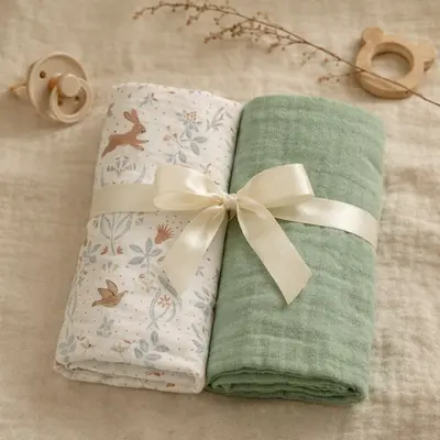 Set 2 Museline Botanical Nest  Din Bumbac Muselina 100%, 70x70 Cm Pjb110263+71775