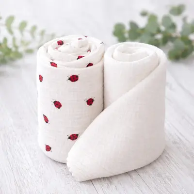 Set 2 Museline Gargarita Norocoasa Din Bumbac Muselina Organica Gots100%, 70x70 Cm Pjb106628
