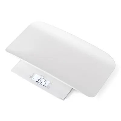 Cantar electronic, Petite&Mars, 2 in 1, Multifunctional, Panou cu touch, Pentru bebelusi si adulti, Pana 180 kg, Alb BYN682025