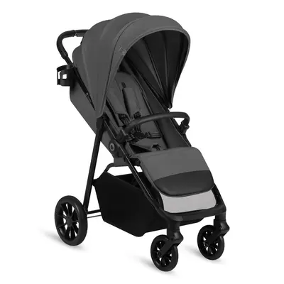 Carucior sport, Lionelo, Emerald, Pliere cu o mana, Copertina XXL UPF50+, Spatar reglabil, Suspensie completa, Roti EVA, 6- 48 luni, Pana la 22 kg, Gri BYNLO-EMERALD_GREY_STONE