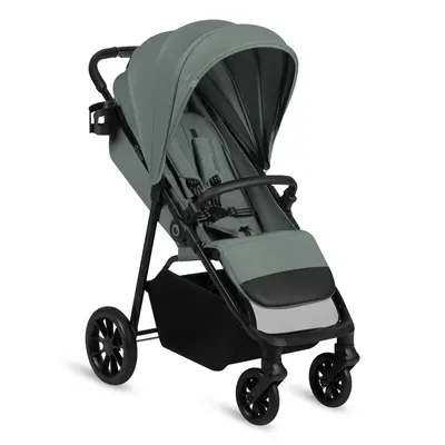 Carucior sport, Lionelo, Emerald, Pliere cu o mana, Copertina XXL UPF50+, Spatar reglabil, Suspensie completa, Roti EVA, 6- 48 luni, Pana la 22 kg, Verde BYNLO-EMERALD_GREEN_FOREST