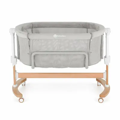 Patut co-sleeper, Petite&Mars, Glory, 2 in 1, Cu leganare, Cu ajustare pe inaltime in 5 pozitii, Cu saltea, Pliabil, Geanta de transport inclusa,0 luni+, Greutate suportata: 9 kg, Bej BYN926587