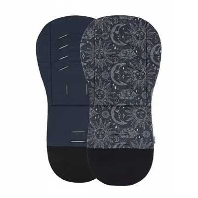 Salteluta pentru carucior, Petite&Mars, Foamy, Reversibila, Cu doua fete, Din spuma, Universala, 86x42 cm, Gri inchis BYN502626