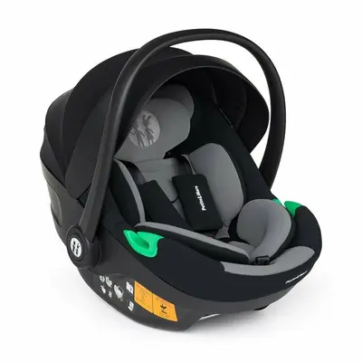 Scoica auto, Petite&Mars, Core Pro, 0-13 Kg, 40-87 cm, Cu salteluta, Maner reglabil, Tetiera ajustabila in 5 pozitii, ECE R129, 0 luni+, Negru/ Gri BYN660645