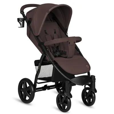 Carucior sport, Lionelo, Annet Plus, De la nastere, Cu accesorii si capotina XXL reglabila, 0 - 22 Kg, Conform cu standardele europene de securitate EN1888-1 si EN1888-2, Maro BYNLO-ANNET_PLUS_BROWN_CHOCOLATE