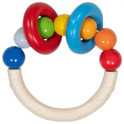 Jucarie de motricitate din lemn pentru bebelusi rings - okegoki65283
