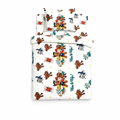 Lenjerie pat baietei 2-6 ani Paw Patrol Alb pentru saltele 130x60 ASC6427968007201