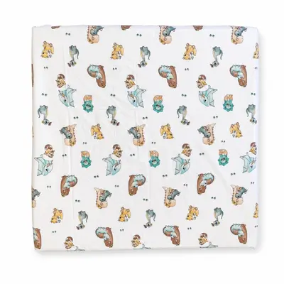 Cearsaf cu elastic din bumbac Amoras pentru patut/saltea de 95 x 95 cm - ASC6427968007850