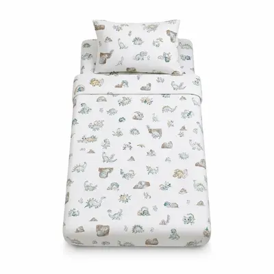 Lenjerie bumbac ranforce pat 3 piese Dino pentru saltele 170x70 cm - ASC6427968128333