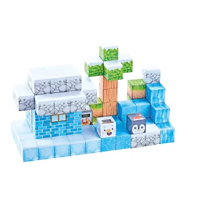 Cuburi magnetice - iarna 92 piese (2.5 cm)