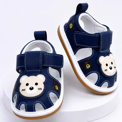Sandalute bleumarine cu piuitoare - happy cute bear snd14-1