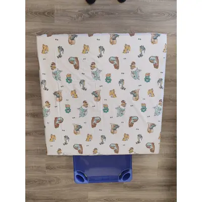 Cearsaf cu elastic din bumbac Ranforce cu personaje pentru patut/saltea de 120x120x12 cm ASC6427968007171