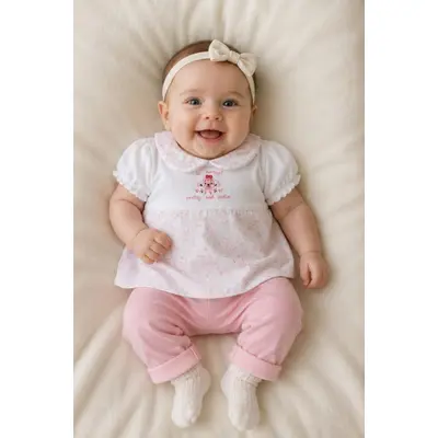 Compleu din doua piese, tricou si pantaloni, babyim, bumbac sbs4
