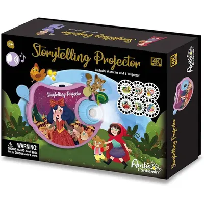 Proiector cu 6 povesti - rapunzel, jack si vrejul de fasole, etc