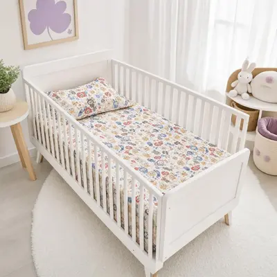 Lenjerie pat bebe 120x60 cm bumbac ranforce 3 piese Labubu - ASC6427968020750