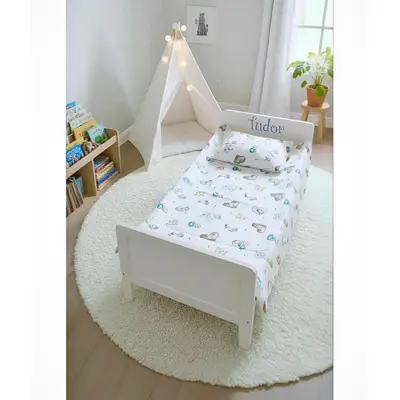 Lenjerie patut bebe 120x60 cm bumbac ranforce 3 piese Dino - ASC6427968020736