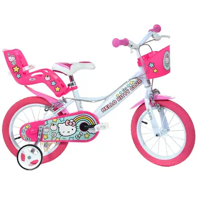 Bicicleta pentru copii hello kitty db-144r-hk2 dino bikes, 14 inch