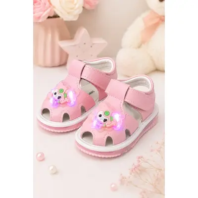 Sandale roz usoare cu luminite - cartoon sndn5-15