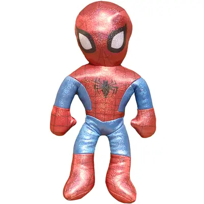 Jucarie din material textil (glitter) cu sunete Spiderman, 40 cm