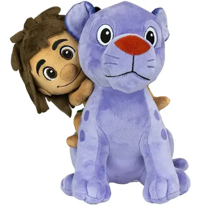 Jucarie din plus Mowgli & Bagheera, Cartea Junglei, 25 cm