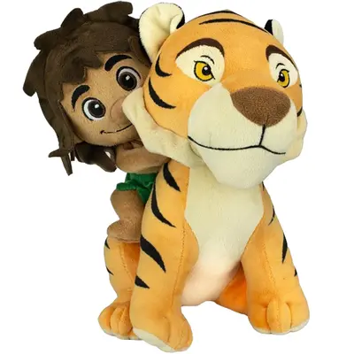 Jucarie din plus Mowgli & Shere Khan, Cartea Junglei, 25 cm