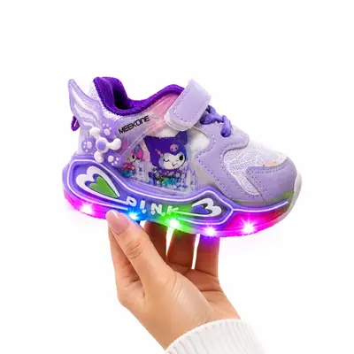 Pantofi sport cu luminite, model cu holograma, piele ecologica, fete, mov ad30-8-7-3