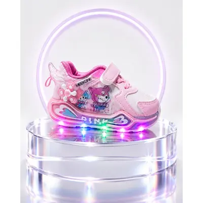 Pantofi sport cu luminite, model cu holograma, piele ecologica, fete, roz ad30-8-7-4