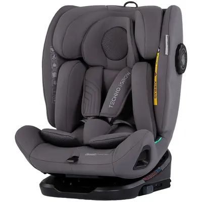 Scaun auto Chipolino Techno iGrow I-Size 40-150 cm cu sistem Isofix si sezut rotativ charcoal HUBSTKTHG02602CH