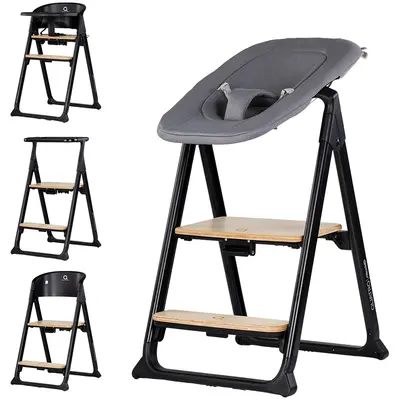 Scaun de masa Chipolino Quatro 4 in 1 charcoal HUBSTHQU02601CH