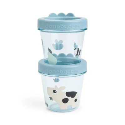 Set 2 recipiente alimente Done by Deer Tiny Farm Blue