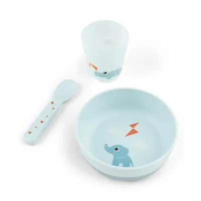 Set pentru primele mese Done by Deer Foodie Playground Blue