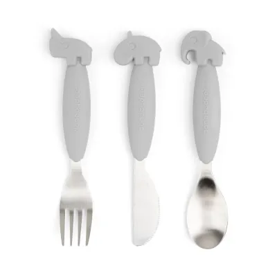 Set tacamuri Done by Deer Easy-grip Deer Friends Grey