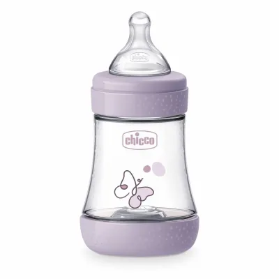 Biberon Chicco Perfect5 150ml, biofunctional, anti-colici, tetina silicon, flux lent, fata, 0luni CHC2021112-7